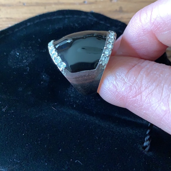 Vintage black and silver ring size 8 - Picture 4 of 6